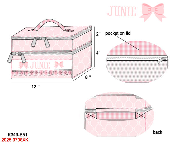 Pink Bow Trellis Luggage