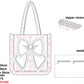 Pink Flowers + Bows Toile Luggage