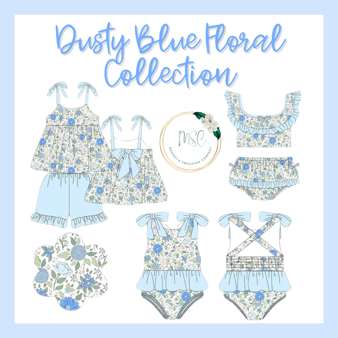 Dusty Blue Floral Collection