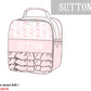 Pink Flowers + Bows Toile Luggage