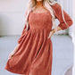 Brown Suede Dress