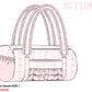 Pink Flowers + Bows Toile Luggage