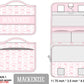 Pink Flowers + Bows Toile Luggage