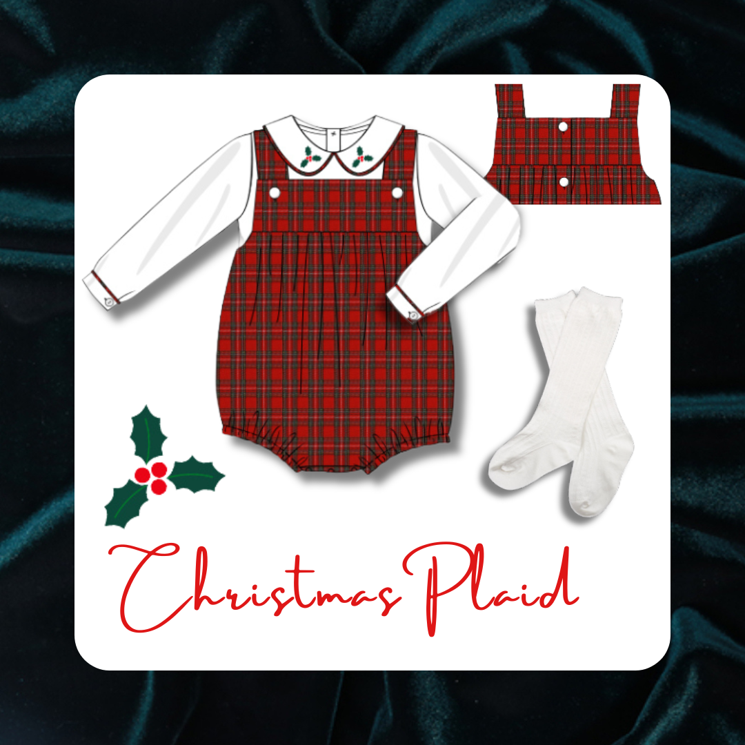 Green Velvet & Christmas Plaid Family - Adult Collection