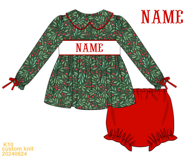 Holly Jolly Name Smocks