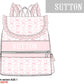 Pink Flowers + Bows Toile Luggage