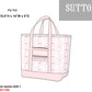 Pink Flowers + Bows Toile Luggage