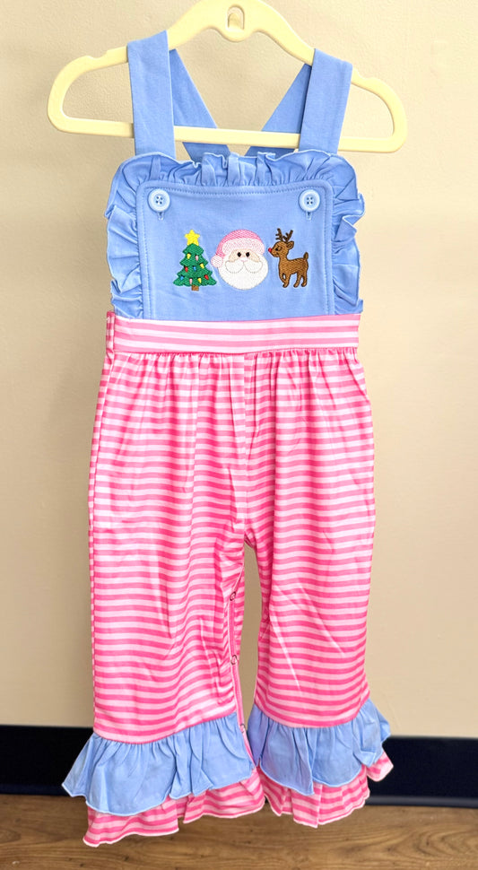 Striped Santa Trio for Girls