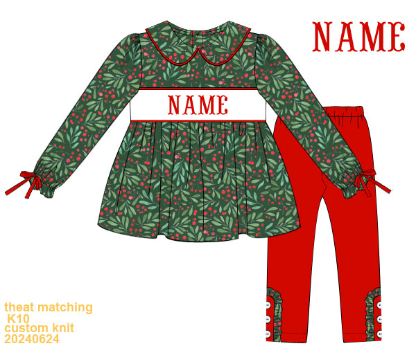 Holly Jolly Name Smocks