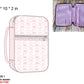 Pink Flowers + Bows Toile Luggage