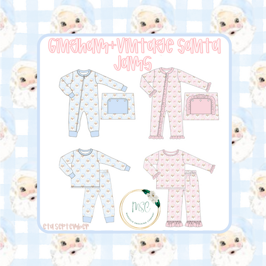 Gingham & Vintage Santa Jams