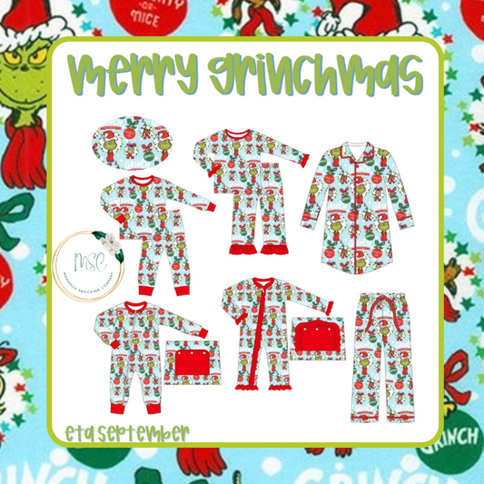 Merry Grinchmas PJs- Kid Sizes