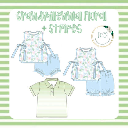 Grandmillennial Floral + Stripes
