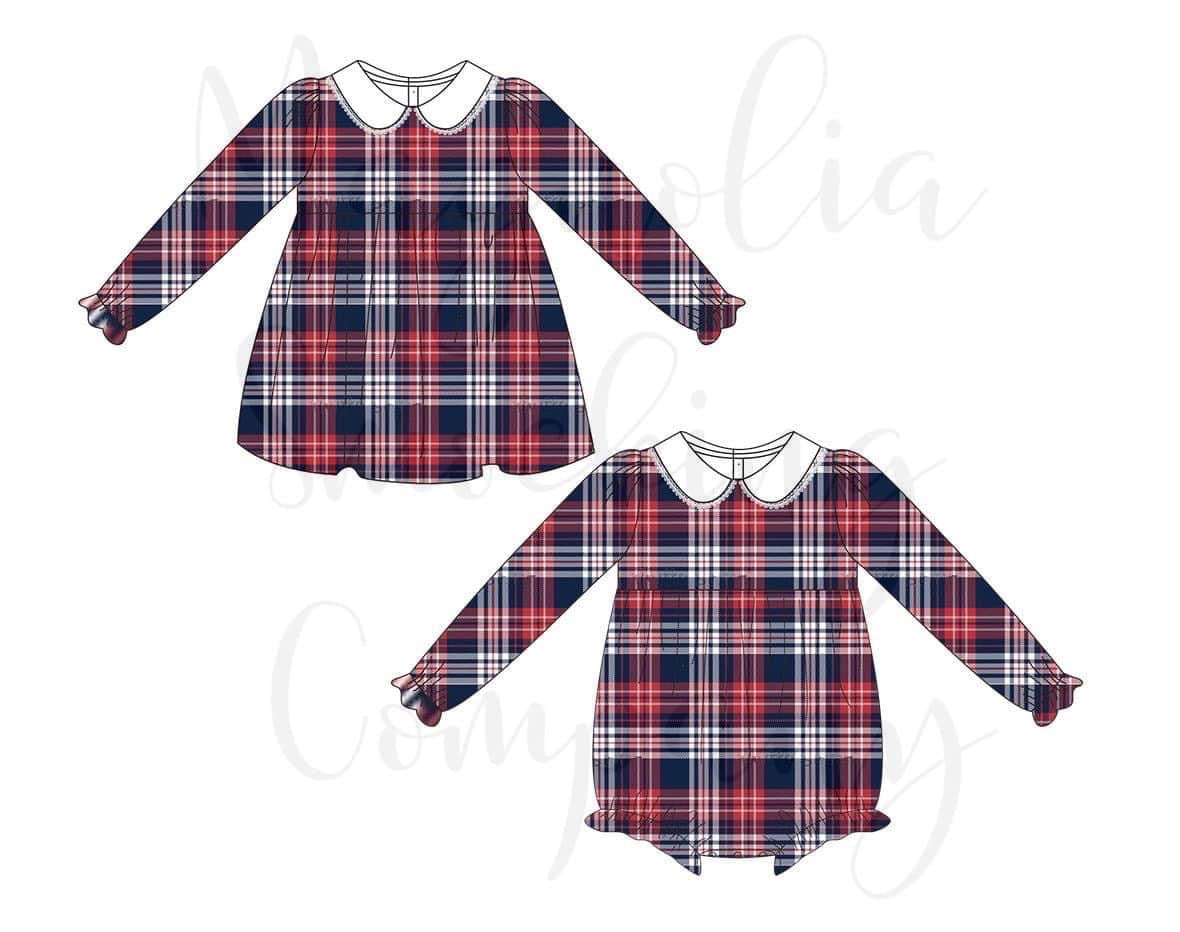 Girls Red & Navy Plaid Collection