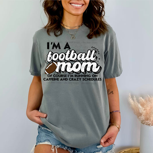 Football mom - crazy schedules & caffeine