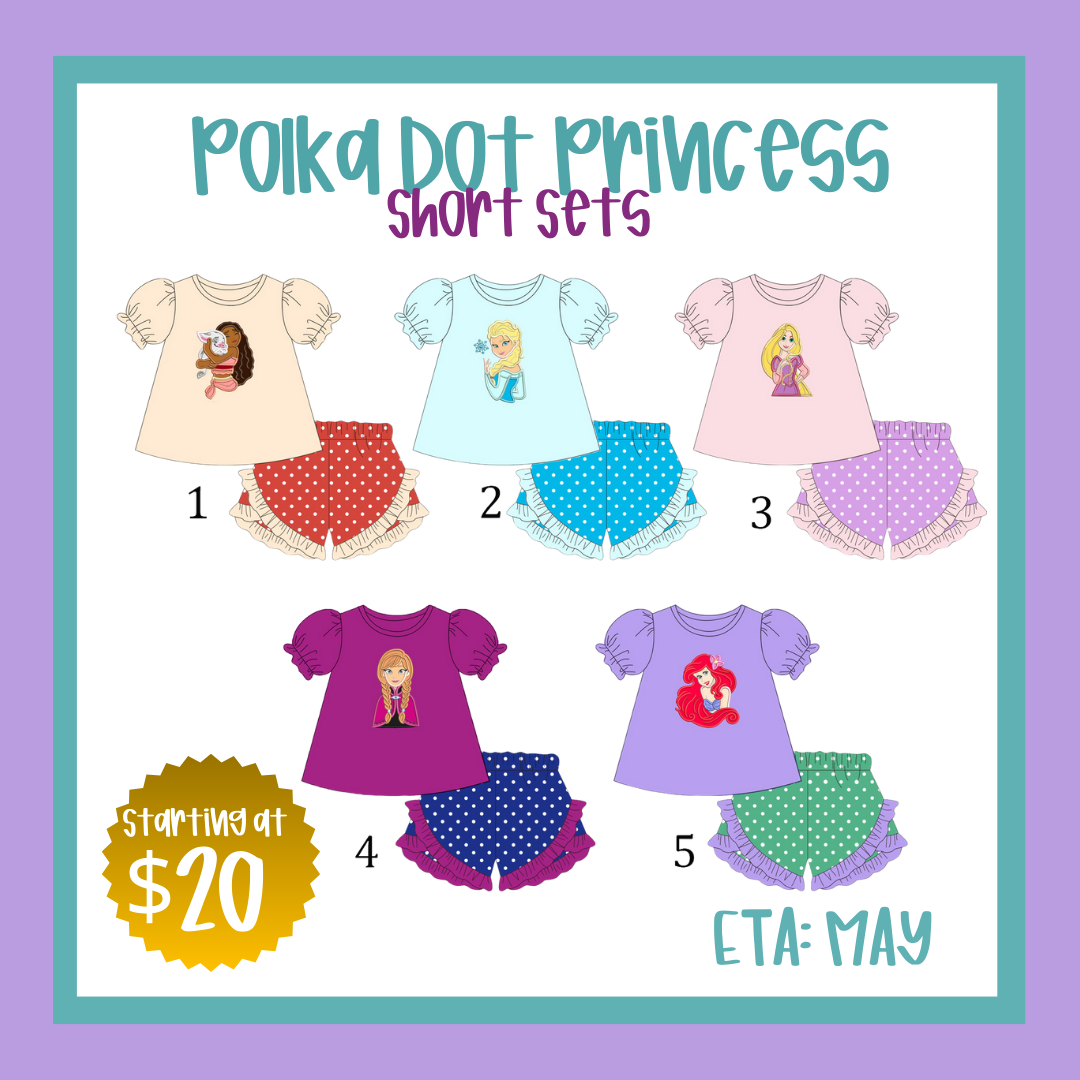 Polka Dot Princess - Ruffle Short Sets