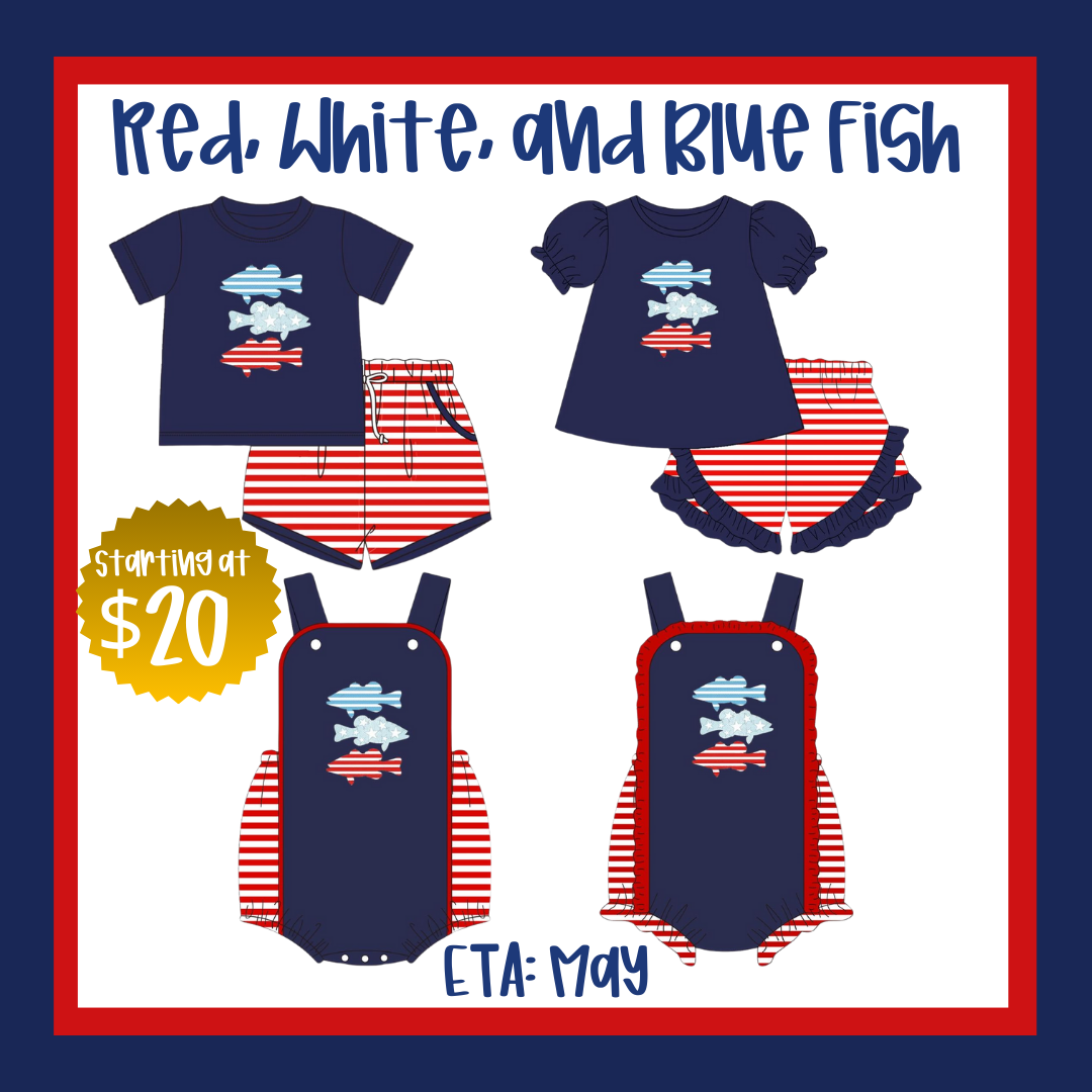 Red, White & Blue Fish