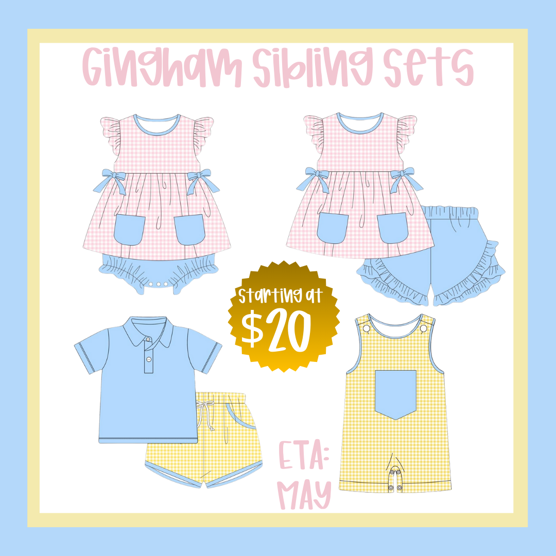 Gingham Sibling Sets