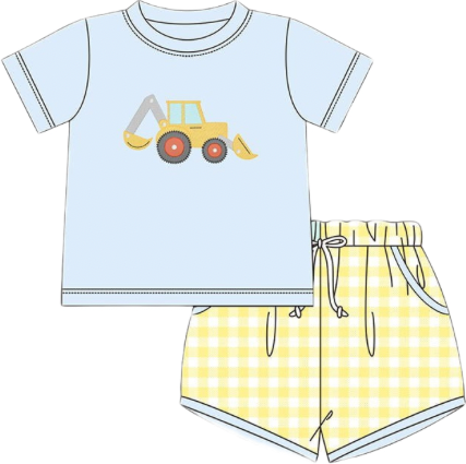 Boys Appliqued Short Sets