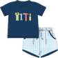 Boys Appliqued Short Sets