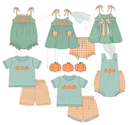 Orange Gingham Applique Collection