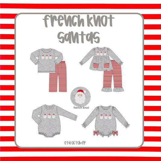 French Knot Santas