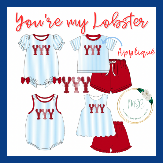 You're My Lobster Applique Sets