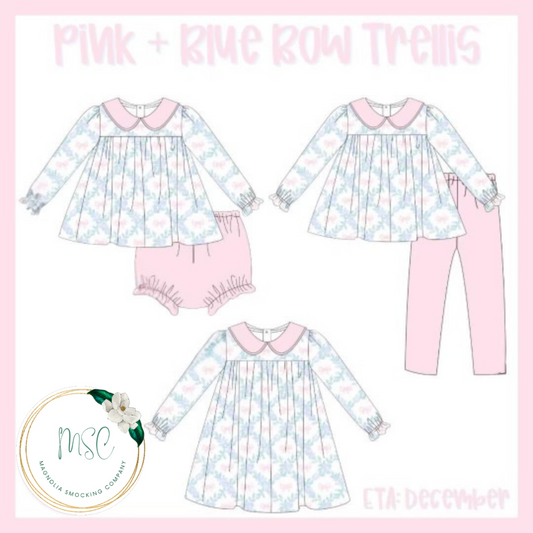 Pink + Blue Bow Trellis Collection