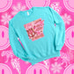 Preppy State Sweatshirt - Turquoise