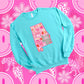 Preppy State Sweatshirt - Turquoise