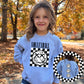 Checkered Sport Face - YOUTH Sweatshirt