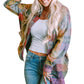 Multicolor Brushed Plaid Pocketed Oversize Shacket