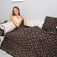 Luxury Soft Leopard Print Throw Blanket: Gray