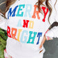 White Merry And Bright Cable Knit Pullover Sweatshirt