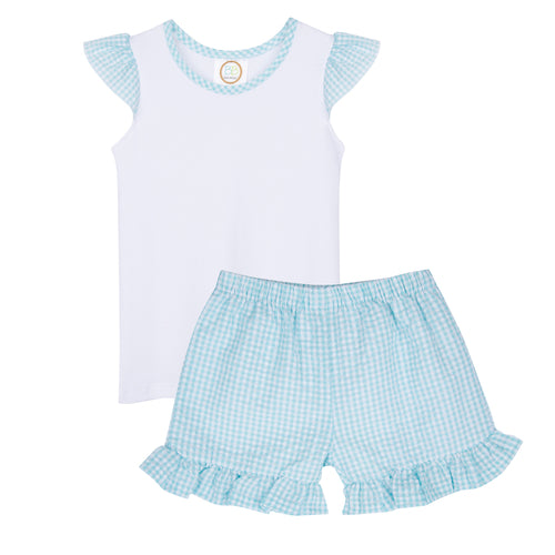 Girls Custom Gingham Short Set