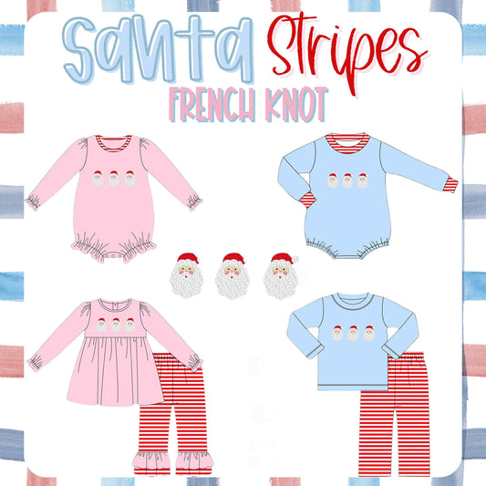 Santa Stripes - French Knot