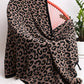 Luxury Soft Leopard Print Throw Blanket: Gray