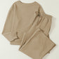 Khaki Ultra Loose Textured 2pcs Slouchy Outfit