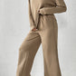 Khaki Ultra Loose Textured 2pcs Slouchy Outfit