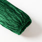 Green Tie Waist Crinkle Velvet Dress