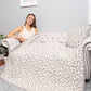 Luxury Soft Leopard Print Throw Blanket: Gray