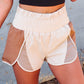 Apricot Color Block Split High Waist Shorts