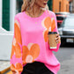 Flower Pattern Slouchy Sweater