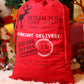 Fiery Red Christmas Drawstring Large Gift Bag