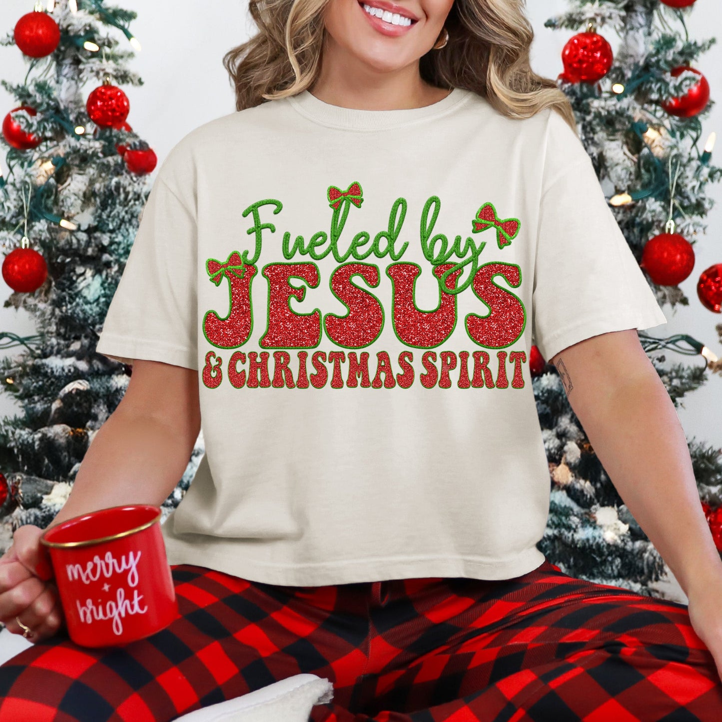 Fueled by Christmas Spirit- Different Sayings