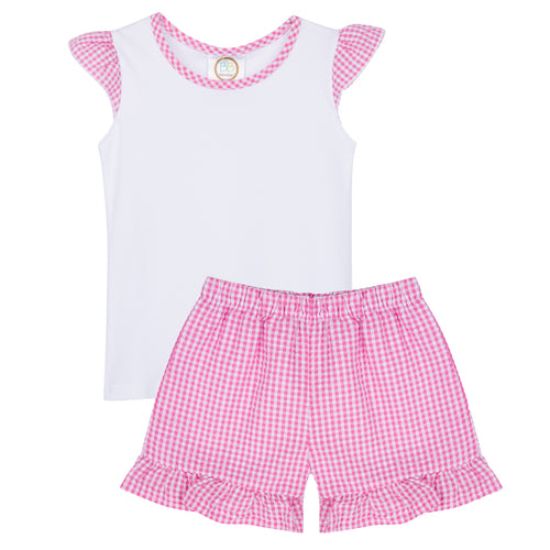 Girls Custom Gingham Short Set