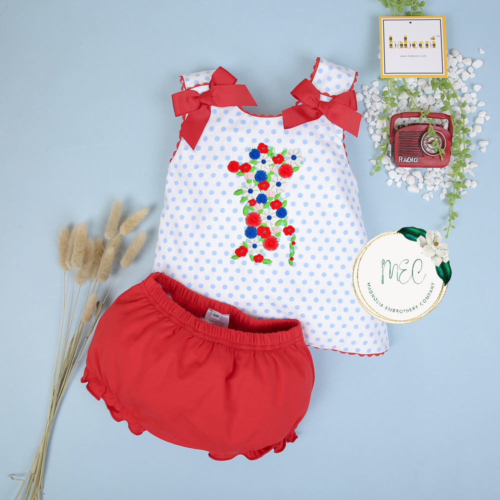 Customizable Polka Dot Bloomer Set