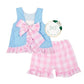 Girls Smocked Back to School Short Set