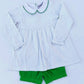 Bitty Dot Girls Short Set - Green