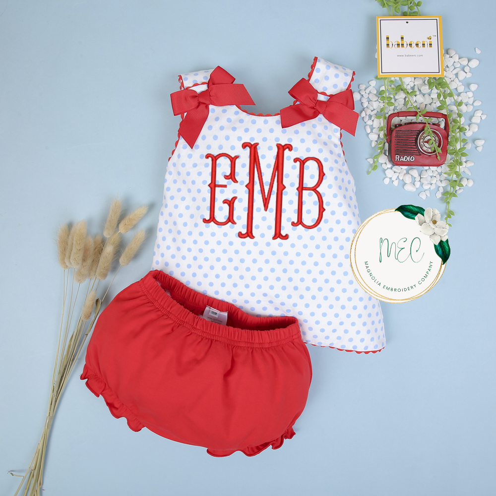 Customizable Polka Dot Bloomer Set